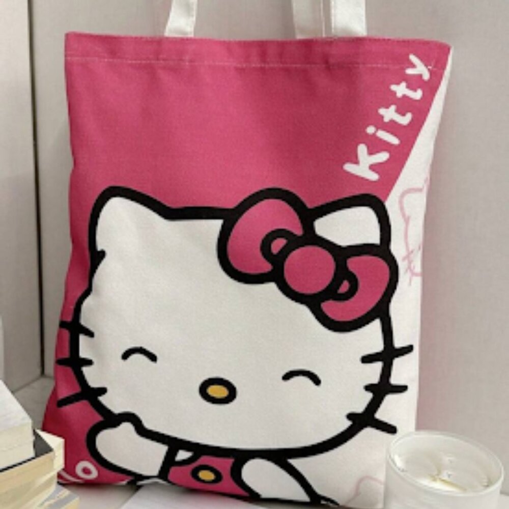 Hello Kitty Linen Tote Bag (H29)